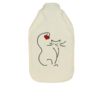 Termofor zahřívací láhev Love cat