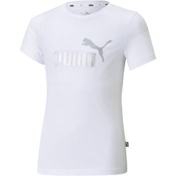 Puma ESS + LOGO TEE Dívčí triko, bílá, velikost 128