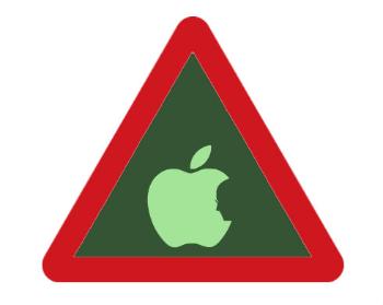 Samolepky pozor - 5ks Apple Jobs