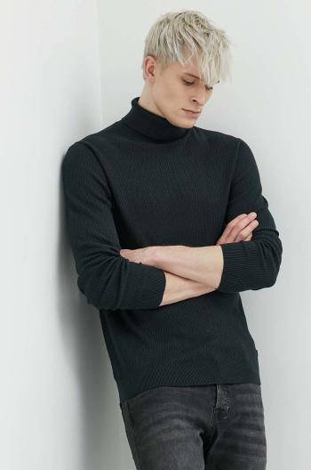 Svetr Premium by Jack&Jones Dallas pánský, zelená barva, lehký, s golfem