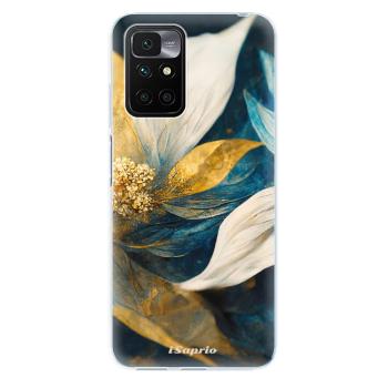 Odolné silikonové pouzdro iSaprio - Gold Petals - Xiaomi Redmi 10