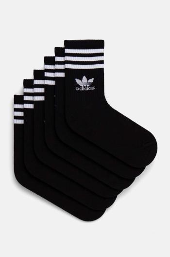 Ponožky adidas Originals Adicolor 6-pack černá barva, JE1829