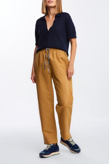 KALHOTY GANT D2. SUMMER LINEN PULL-ON PANT hnědá 38