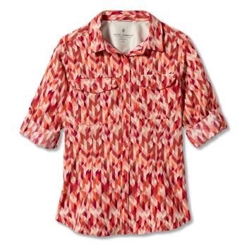 dámská košile krátký rukáv ROYAL ROBBINS Wmns Expedition Print L/S, Tigerlily velikost: S