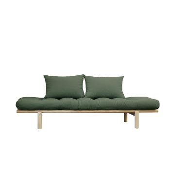 Pohovka Pace Daybed – Clear lacquered/Olive Green