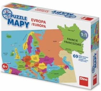 Puzzle mapy Evropa - 69 dílků