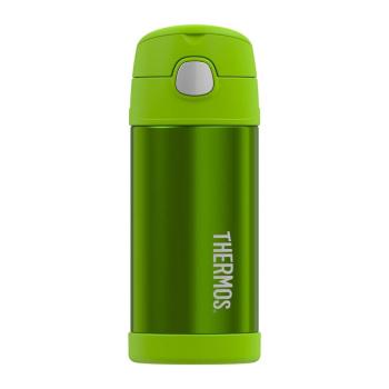 Thermos FUNtainer Dětská termoska s brčkem - limetková 355 ml