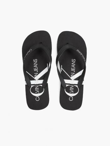 Calvin Klein Calvin Klein pánské černé žabky BEACH SANDAL MONOGRAM TPU