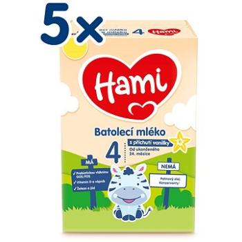 Hami 4 batolecí mléko s příchutí vanilky 5× 600 g (5900852931123)