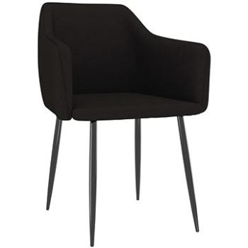 Jídelní židle 2 ks černé textil (323120)