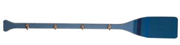 Modrý nástěnný věšák s patinou ve tvaru pádla Paddle - 140*11*17 cm 82727