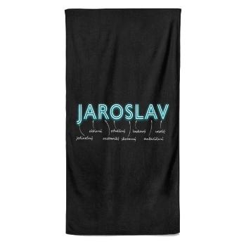 Osuška Mužská jména – NEON (Jméno: Jaroslav, Velikost osušky: 70x140cm)