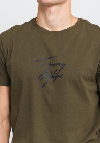 Pánské tričko Tommy Hilfiger UM0UM01787 M Olivová
