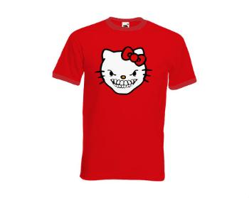 Pánské tričko s kontrastními lemy Hell kitty