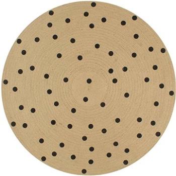 Ručně vyrobený koberec z juty s tečkovaným potiskem 150 cm (133688)