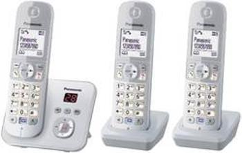 Bezdrátový analogový telefon Panasonic KX-TG6823 Trio, stříbrná, šedá