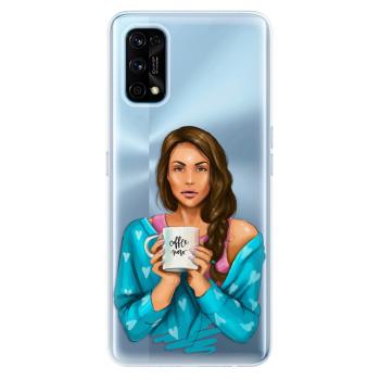 Odolné silikonové pouzdro iSaprio - Coffe Now - Brunette - Realme 7 Pro