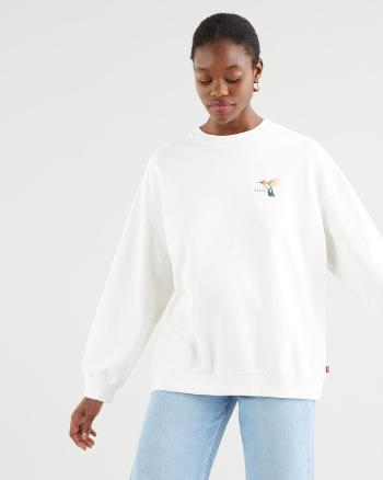 Levi's® Melrose Slouchy Crew Mikina Bílá