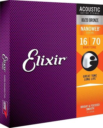 Elixir 11306 Nanoweb 16-70 Struny pro akustickou kytaru