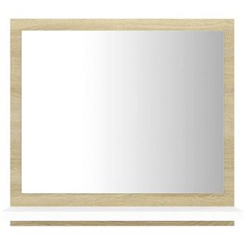 Koupelnové zrcadlo bílé dub sonoma 40x10,5x37 cm dřevotříska 804558 (804558)