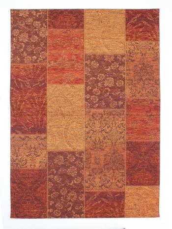 Flair Rugs koberce Kusový koberec Manhattan Patchwork Chenille Terracotta - 155x230 cm Červená