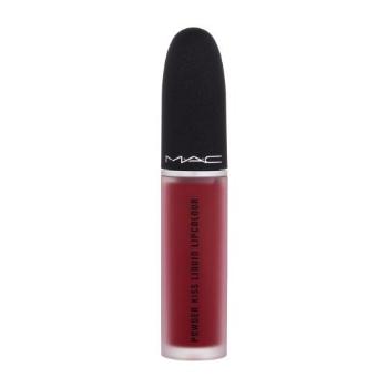 MAC Powder Kiss Liquid 5 ml rtěnka pro ženy 975 Ruby Boo tekutá rtěnka