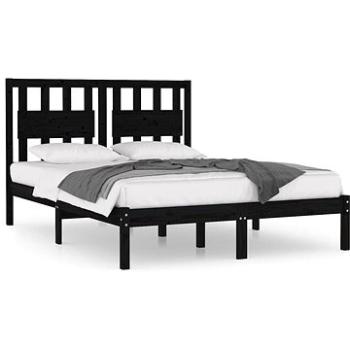 Rám postele černý masivní borovice 180 × 200 cm Super King, 3103952 (3103952)