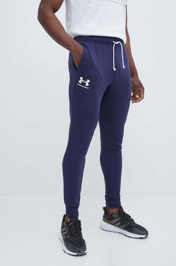 Tepláky Under Armour tmavomodrá barva, s potiskem, 1380843