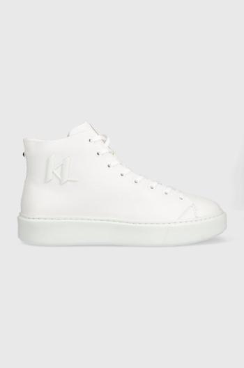 Kožené sneakers boty Karl Lagerfeld Kl52265 Maxi Kup bílá barva
