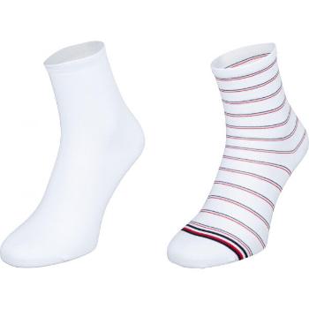 Tommy Hilfiger WOMEN SHORT SOCK 2P PREPPY Dámské ponožky, bílá, velikost 39-42