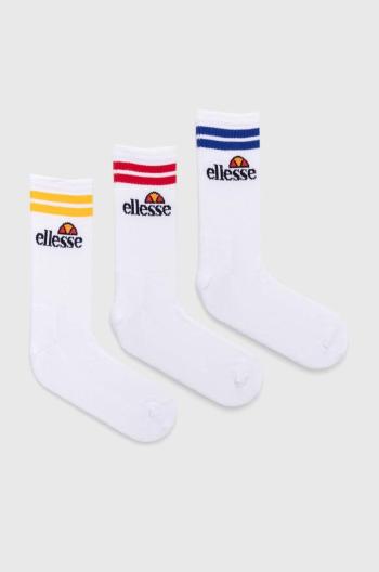 Ponožky Ellesse 3-pack bílá barva, SAAC1208