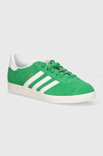 Semišové sneakers boty adidas Originals Gazelle zelená barva, IG2092