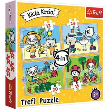 Trefl Puzzle Kicia Kocia: Den kočičky 4v1 (12,15,20,24 dílků) (5900511343724)
