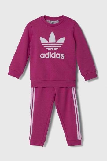 Dětská tepláková souprava adidas Originals CREW SET růžová barva, IX5149