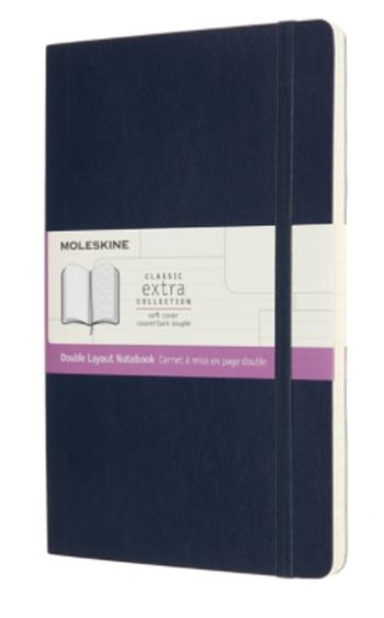 Moleskine Zápisník modrý L, měkký, linkovaný-čistý