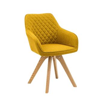 Jídelní židle – žlutá – set 2 ks