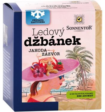 Sonnentor Bio Ledový džbánek Jahoda-zázvor pyramidové sáčky 44.8 g