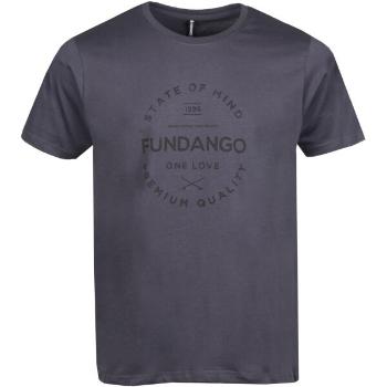 FUNDANGO BASIC T LOGO-4 T-SHIRT Pánské tričko, tmavě šedá, velikost