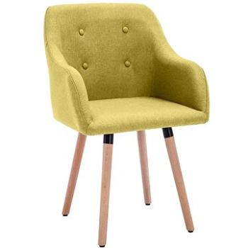 Jídelní židle 2 ks zelené textil (322986)