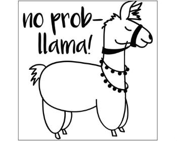Plakát čtverec Ikea kompatibilní No prob llama