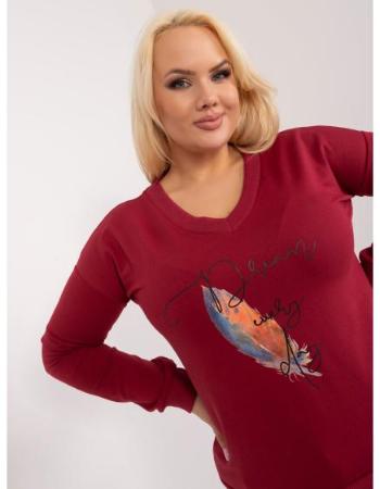 Dámská halenka plus size bordó 