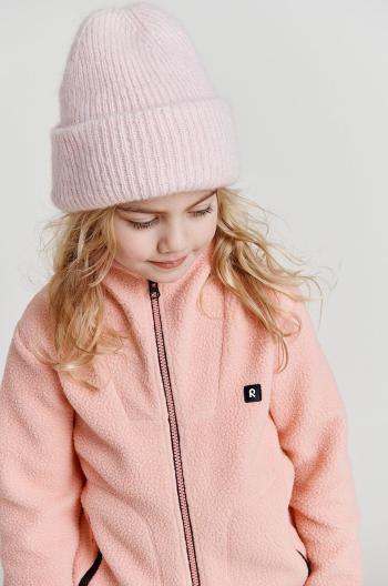 Dětska čepice Reima Pilvinen růžová barva, vlněná