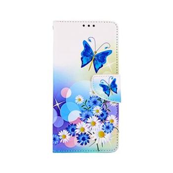 TopQ Pouzdro Samsung A13 knížkové Bílé s motýlkem 73381 (Sun-73381)