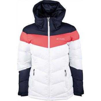 Columbia ABBOTT PEAK INSULATED JACKET Dámská zateplená lyžařská bunda, bílá, velikost S