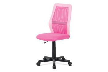 Autronic KA-V101 PINK Kancelářská židle, růžová MESH + ekokůže, výšk. nast., kříž plast černý