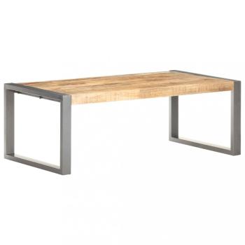 Konferenční stolek masivní dřevo / kov Dekorhome Šedá
