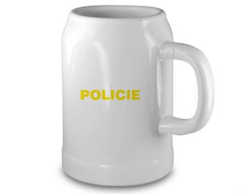 Pivní půllitr Policie