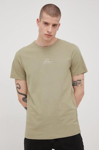 Bavlněné tričko Premium by Jack&Jones zelená barva