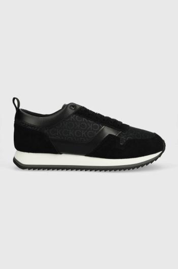 Sneakers boty Calvin Klein LOW TOP LACE UP MESH MONO černá barva, HM0HM00909
