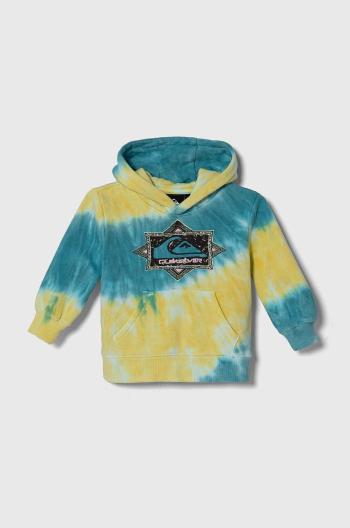 Bavlněná mikina Quiksilver TIE DIE HOOD s kapucí, vzorovaná